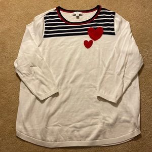 Two hearts sweater